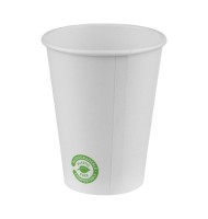 Pahare Biodegradabile Compostabile Carton Bio Albe, 360 ml, 50 Bucati