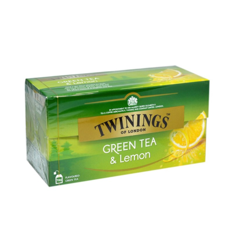 Ceai Twinings Verde cu Aroma de Lamaie, 100 Plicuri x 1.6 g