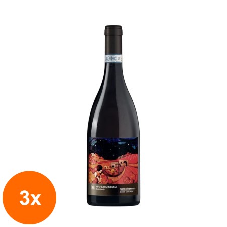 Set 3 x Vin Rosu Mandrarossa Terre Del Sommacco Rosso Sicilia DOC, 0.75 l...