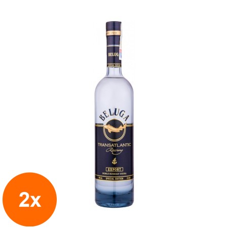 Set 2 x Vodka Beluga Transatlantic Racing, 40% Alcool, 0.7 l...