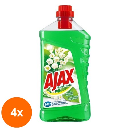 Set 4 x Detergent Universal Multisuprafete Ajax Spring Flowers Floral Fiesta, 1 l...
