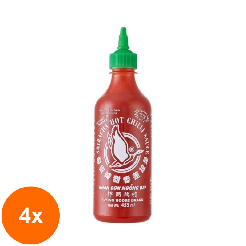 Set 4 x Ketchup Sriracha Flying Goose, 455 ml