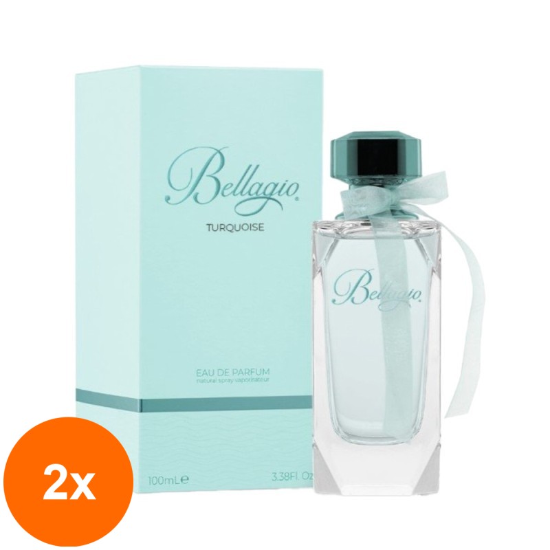 Set 2 x Apa de Parfum Bellagio Turquoise, 100 ml