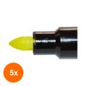 Set 5 x Marker Art Pen Lyra - 0.5 - 2 mm - Ochre Yellow