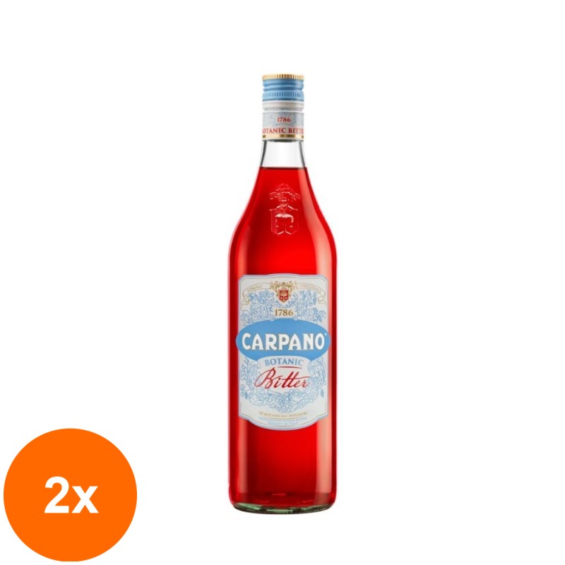 Set 2 x Bitter Branca Carpano, 25% Alcool, 0.7 l