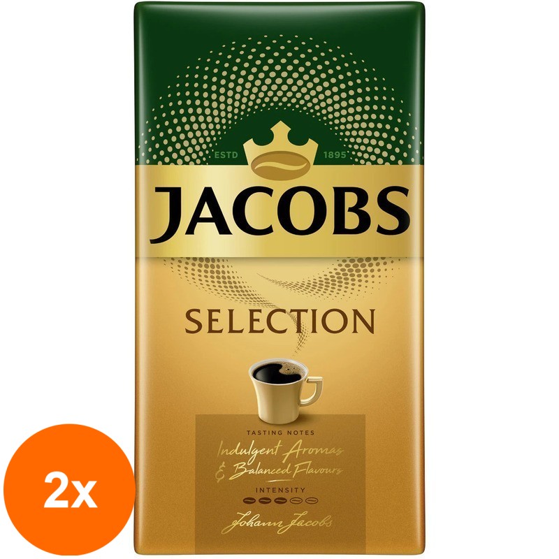 Set 2 x Cafea Macinata Jacobs Selection, 500 g