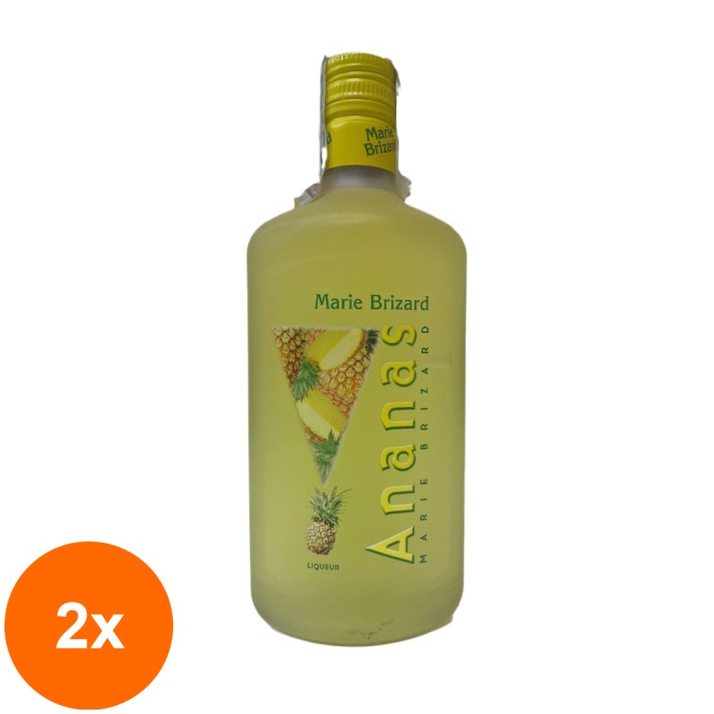 Set 2 x Lichior de Ananas, Marie Brizard, 15% Alcool, 0.7 l