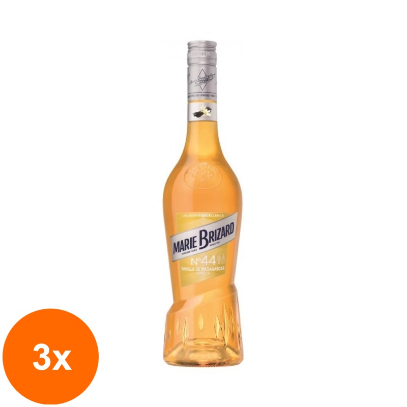 Set 3 x Lichior de Vanilie, Marie Brizard, 20% Alcool, 0.7 l