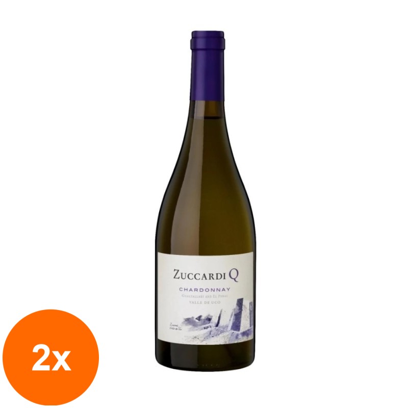 Set 2 x Vin Zuccardi Q, Chardonnay, Alb, 0.75 l