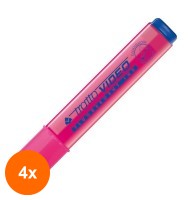 Set 4 x Marker Evidentiator Video Tratto - Yellow