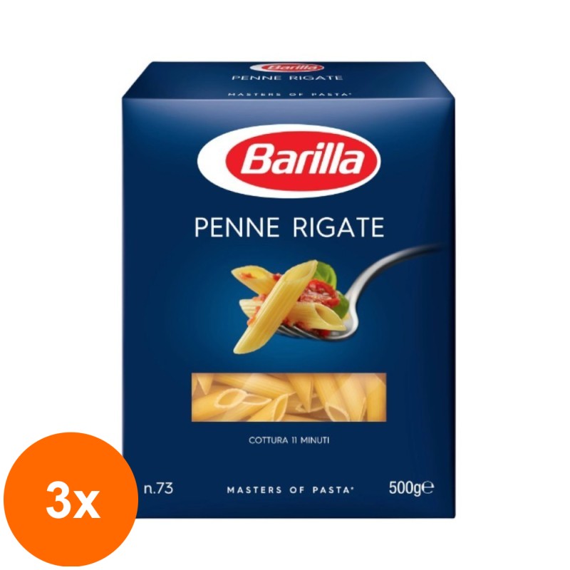 Set 3 x Paste Penne Rigate N73 Barilla, 500 g
