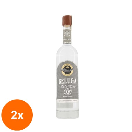 Set 2 x Vodka Beluga Gold Line, 40% Alcool, 0.7 l...