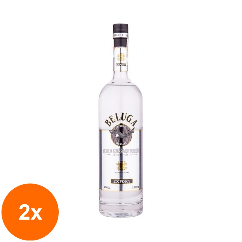 Set 2 x Vodka Beluga Noble, 40% Alcool, 1 l