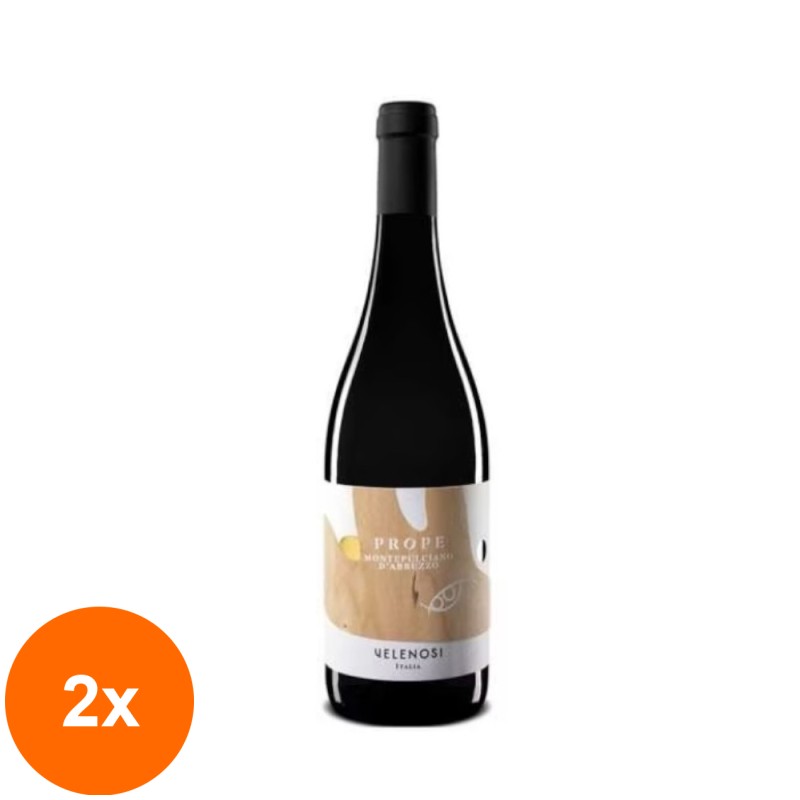 Set 2 x Vin Velenosi, Prope Montepulciano D'Abruzzo DOC, Rosu, 0.75 l