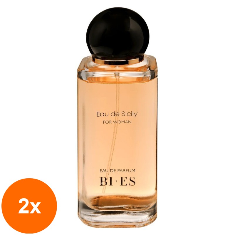 Set 2 x Apa de Parfum Bi-es Sicily, pentru Femei, 100 ml