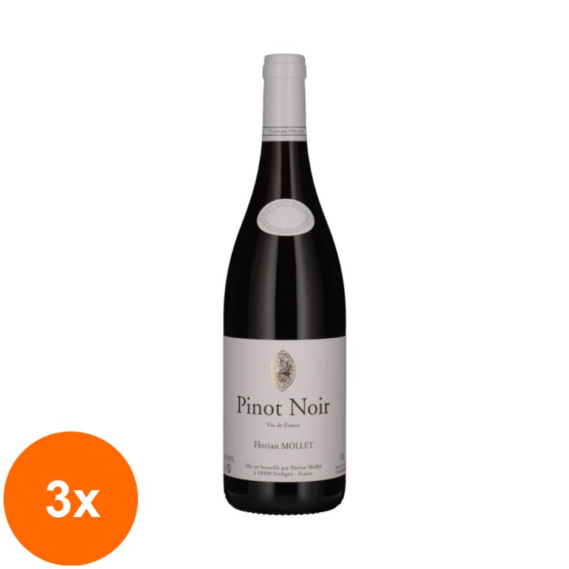 Set 3 x Vin Domaine Roc De l'Abbaye Pinot Noir Cuvee Tradition, Rosu, 0.75 l