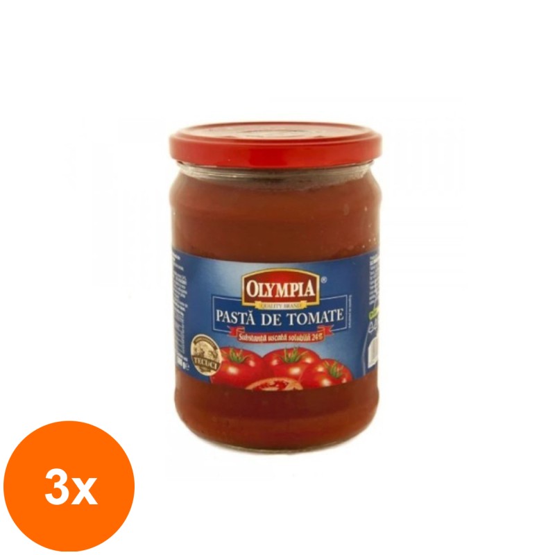 Set 3 x Bulion Pasta de Tomate 24% Olympia, 314 g