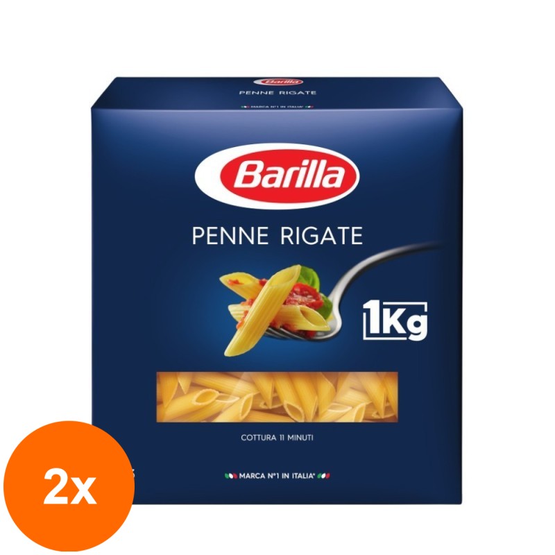 Set 2 x Paste Penne Rigate N73 Barilla, 1 kg