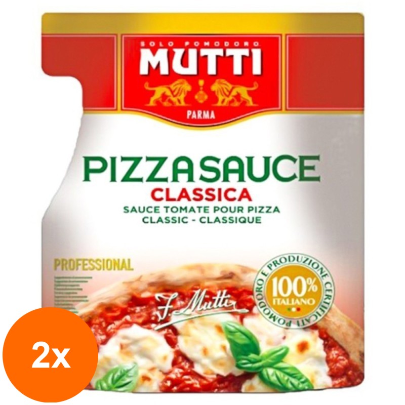 Set 2 x Sos de Rosii pentru Pizza Clasic Mutti Punga, 5000 g