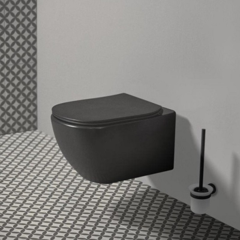 Vas WC Suspendat, Ideal Standard Tesi, Tehnologie Aquablade, Negru Mat