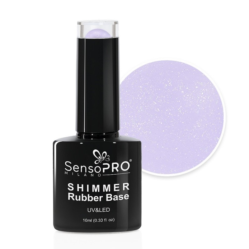 Shimmer Rubber Base SensoPRO Milano, 54 Silver Euphoria, 10 ml