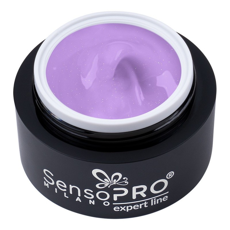 Gel Constructie Unghii Expert Line SensoPRO Milano, Shimmer Purple 15 ml