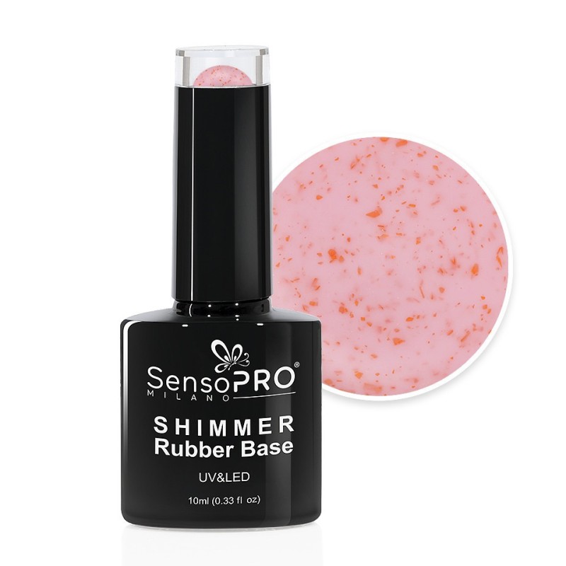 Shimmer Rubber Base SensoPRO Milano, 29 Milky Glow, 10 ml
