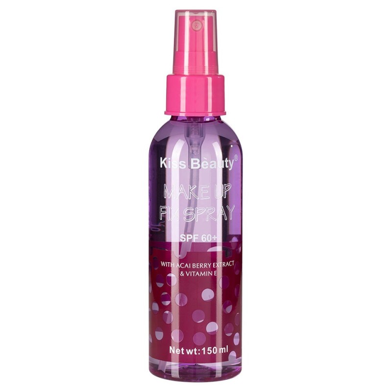 Spray Fixare Machiaj Kiss Beauty Cu Extract De Acai Spf 60, 150 ml