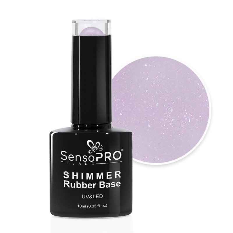 Shimmer Rubber Base SensoPRO Milano, 68 Nude Galaxy, 10 ml