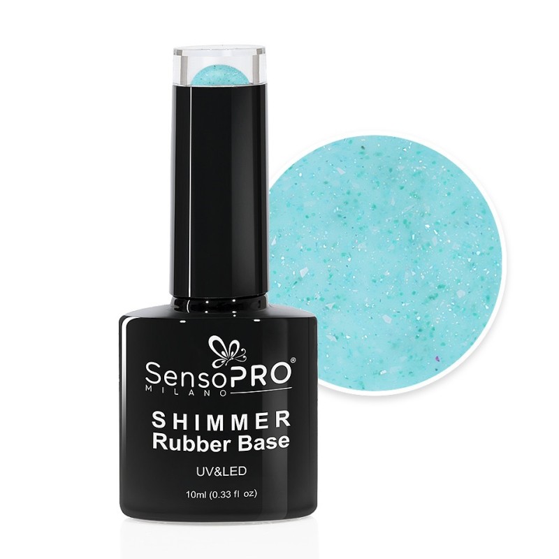Shimmer Rubber Base SensoPRO Milano, 46 Speckled Sensation, 10 ml