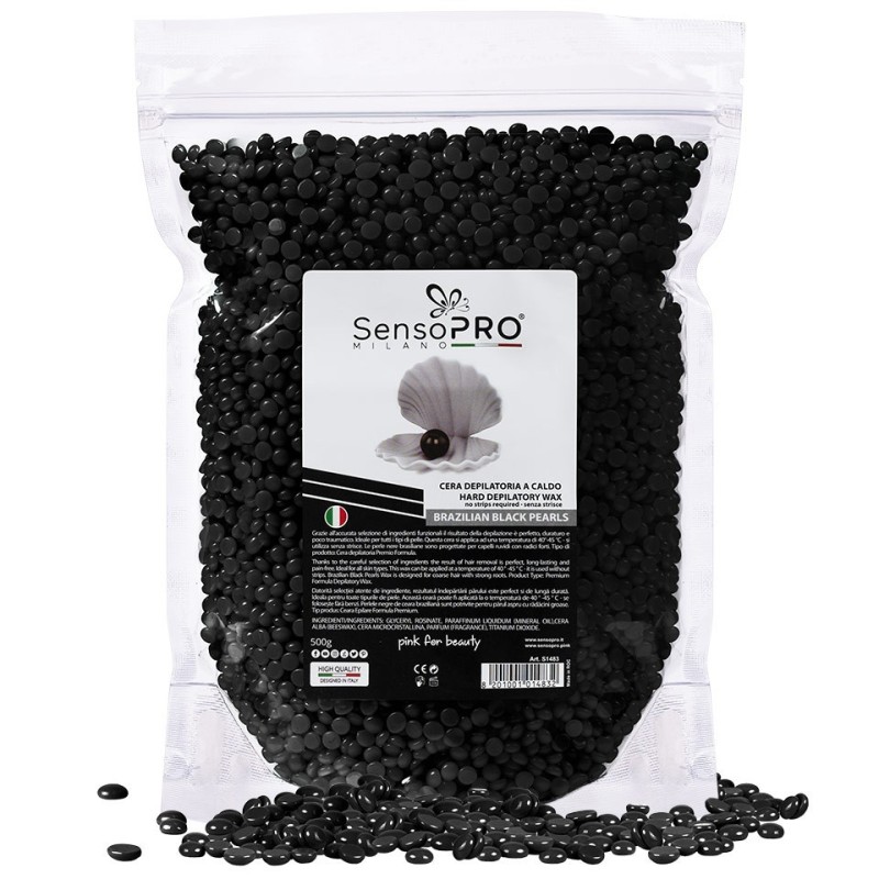 Ceara Epilat Elastica Granule, Brazilian Black Pearls, SensoPRO Milano, 500 g