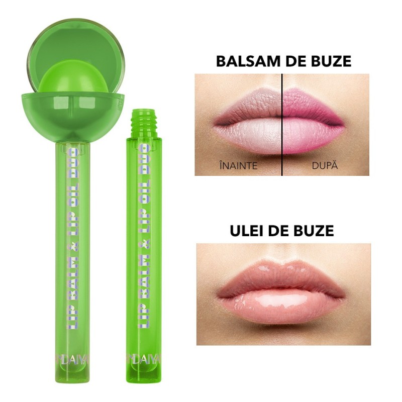 Balsam si Ulei de Buze Handaiyan Lollipop Lip Balm & Lip Oil Duo, 01