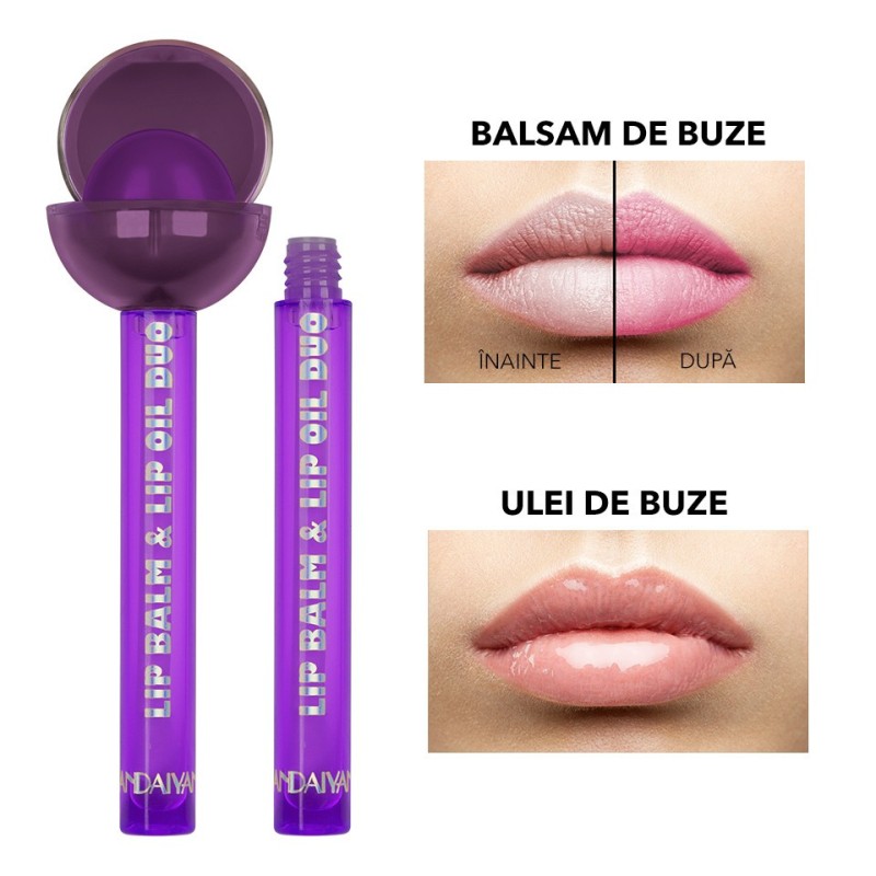 Balsam si Ulei de Buze Handaiyan Lollipop Lip Balm & Lip Oil Duo, 04