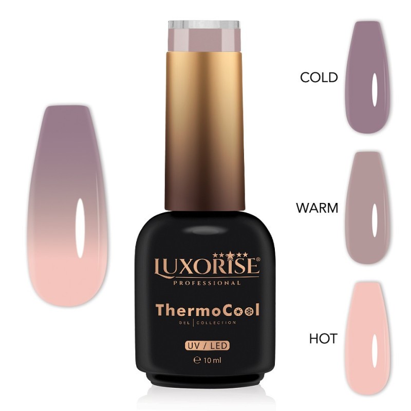 Oja Semipermanenta Termica 3 Culori Luxorise Thermocool, Secret Nude 10 ml