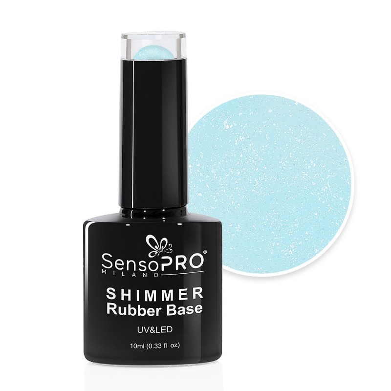 Shimmer Rubber Base SensoPRO Milano, 57 Dazzling Tinkerbell, 10 ml