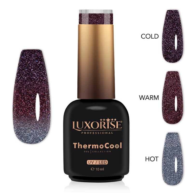Oja Semipermanenta Termica 3 Culori Luxorise Thermocool, Cosmic Cassie 10 ml