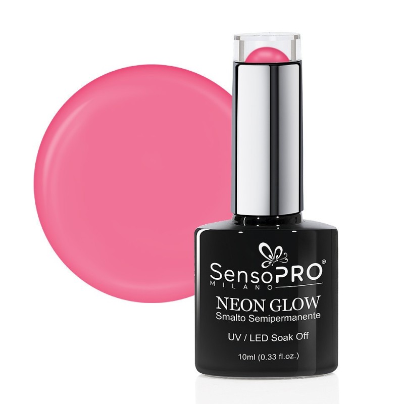 Oja Semipermanenta Neon Glow SensoPRO Milano, 39 Ultra Pink, 10 ml