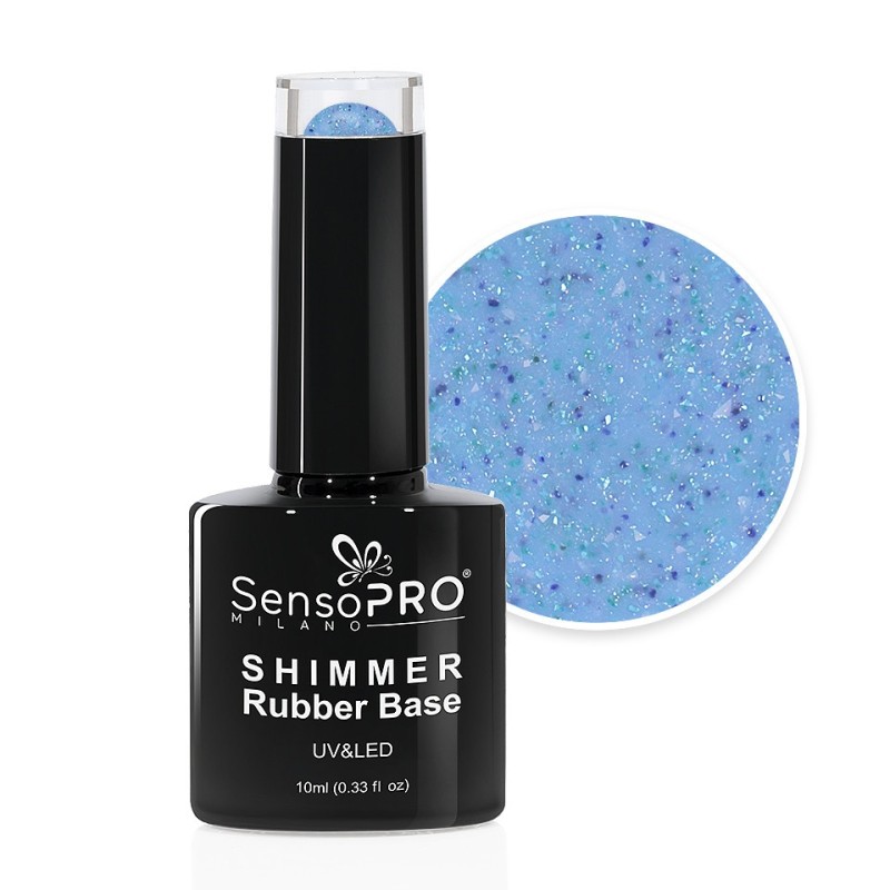 Shimmer Rubber Base SensoPRO Milano, 52 Spoty Sky, 10 ml