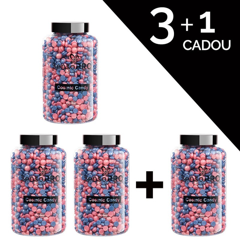 Set 3+1 Gratuit Ceara Epilat Elastica Premium, SensoPRO Milano Cosmic Candy, 400 g
