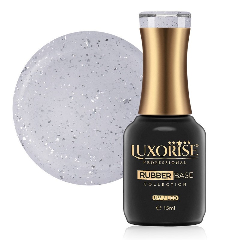 Rubber Base Luxorise Glamour Collection, Ballad Silver 15 ml