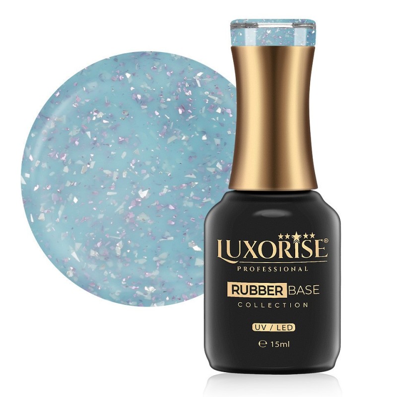 Rubber Base Luxorise Sparkling Collection, Morning Sky 15 ml