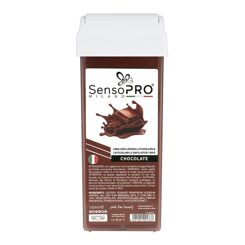 Ceara Epilat Unica Folosinta, SensoPRO Milano, Rezerva Chocolate, 100 ml