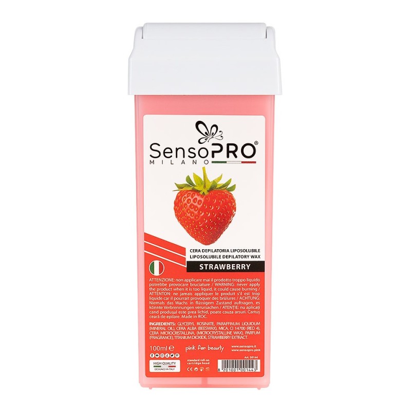 Ceara Epilat Unica Folosinta, SensoPRO Milano, Rezerva Strawberry, 100 ml