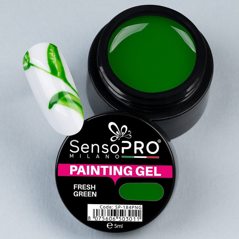 Gel Uv Pictura Unghii Fresh Green 5 ml, SensoPRO Milano