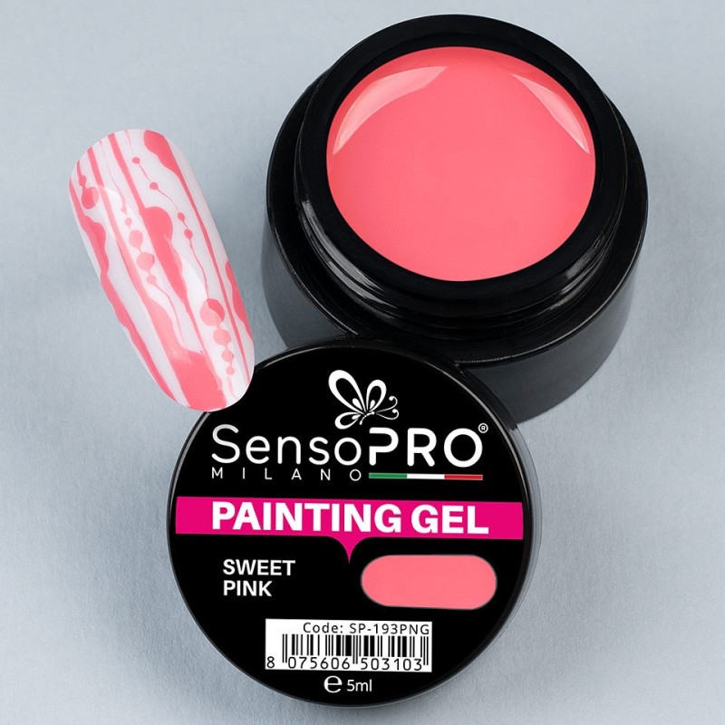 Gel Uv Pictura Unghii Sweet Pink 5 ml, SensoPRO Milano