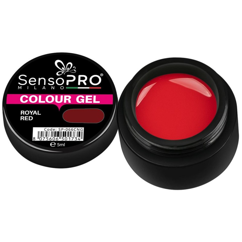 Gel Uv Colorat Royal Red 5 ml, SensoPRO Milano