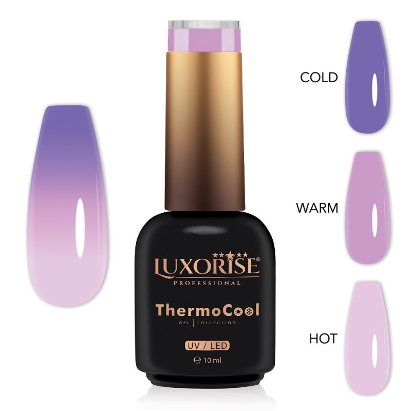 Oja Semipermanenta Termica 3 Culori Luxorise Thermocool, Silent Lilac 10 ml