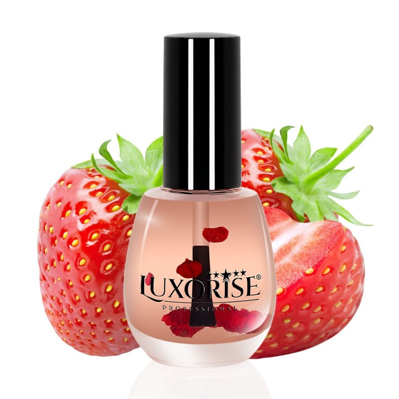 Ulei Cuticule Cu Pensula Strawberry, Luxorise, 15 ml
