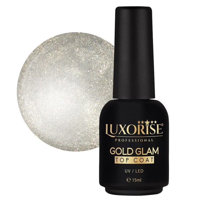 Gold Glam Top Coat Luxorise, 15 ml