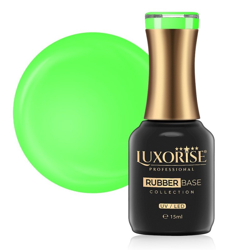 Rubber Base Luxorise Neon City Collection, Green 15 ml